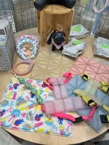 ペット用に作られた冷却グッズのブース