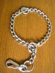 先端にアイスナップが付いた特注チェーンカラー