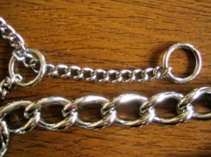 線径4㎜と1.6㎜都のチェーン比較