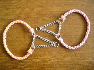 お直し加工前のハーフチョーク首輪